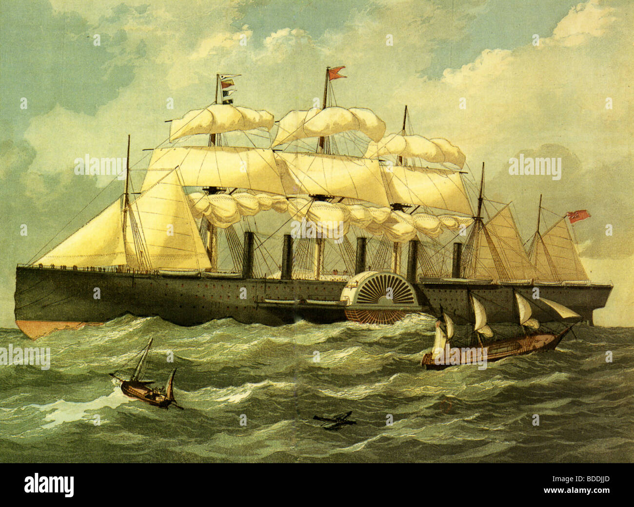 THE GREAT EASTERN designed by Isambard Brunel was launched in 1858 ...