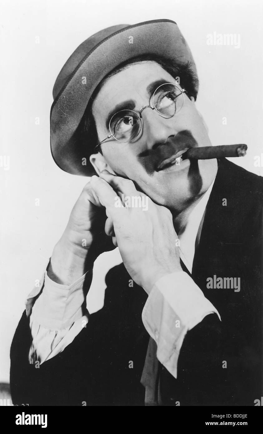 GROUCHO MARX  US film comedian member of the Marx Brothers Stock Photo