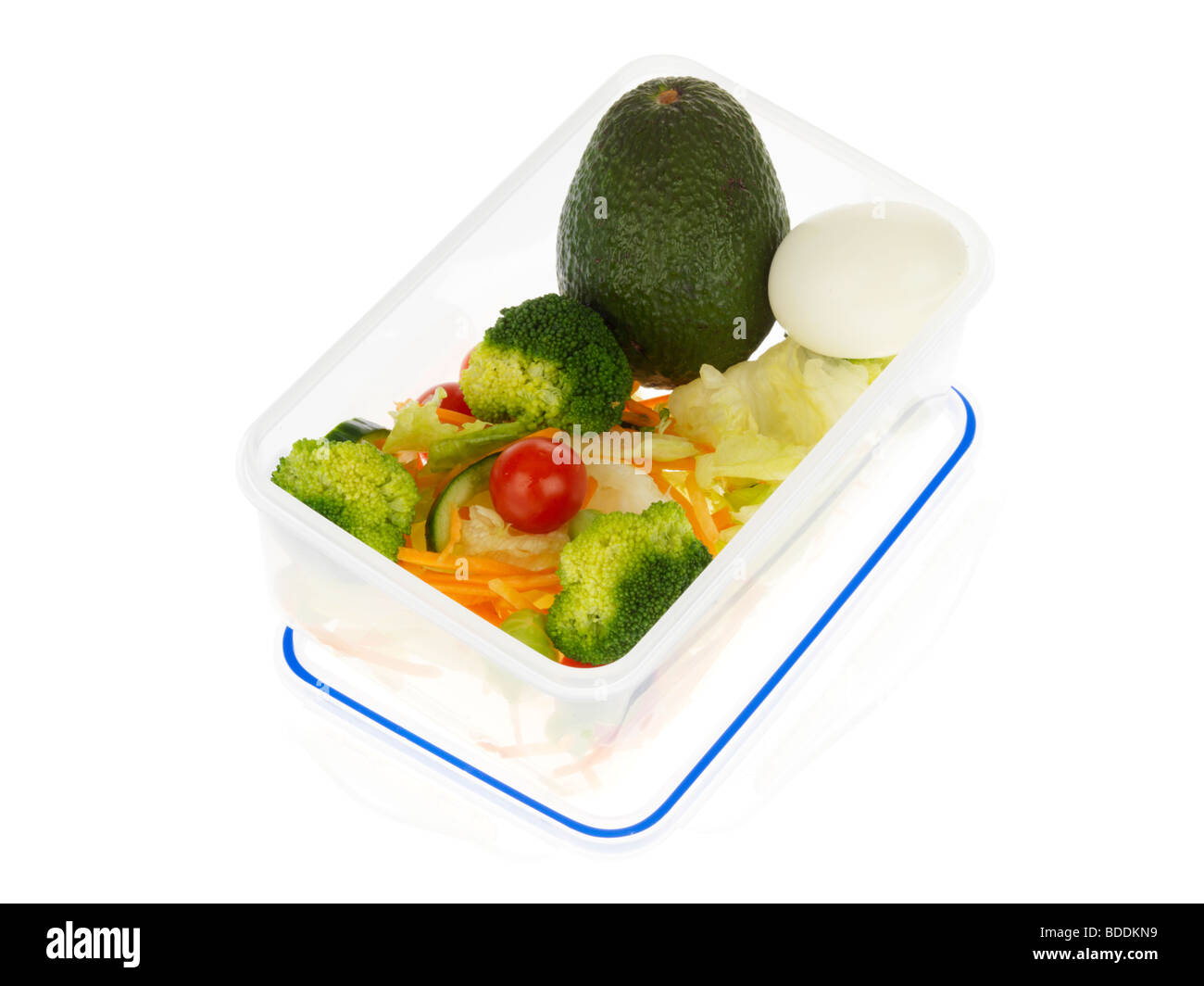 Vegetable Salad with Avacado and Boiled Egg Stock Photo