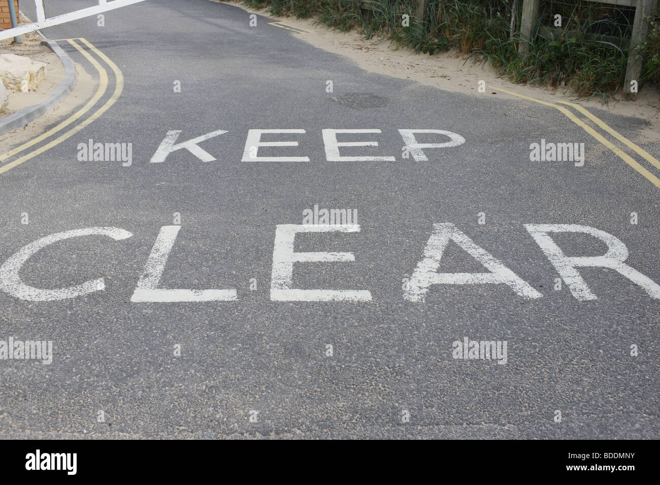 Keep clear road marking hires stock photography and images Alamy