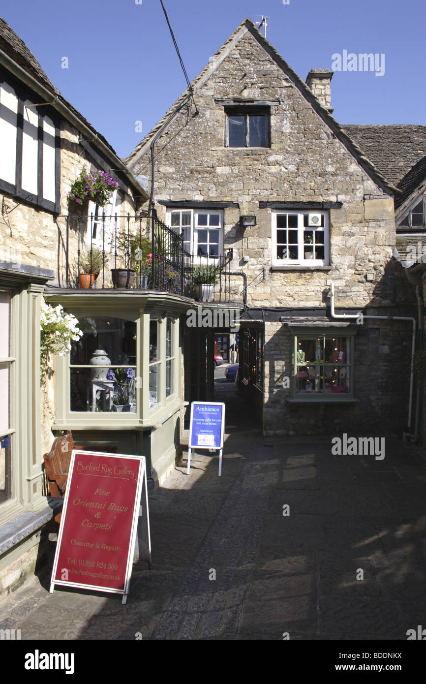 Shops In Amy Vanbrugh Christmas Court Burford Oxfordshire Stock Photo Alamy