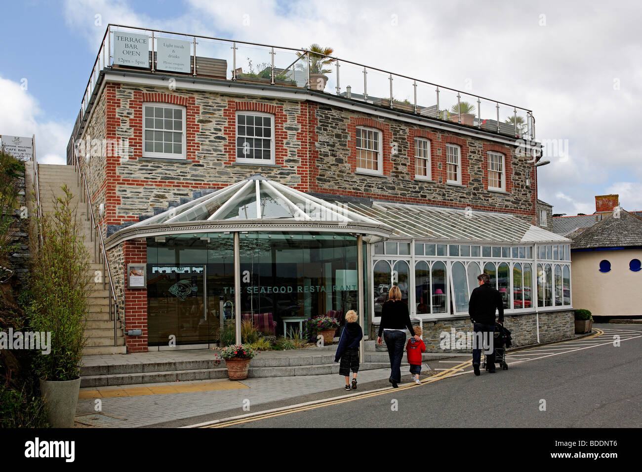 2545. Rick Stein's Seafood Restaurant, Padstow, Cornwall Stock Photo