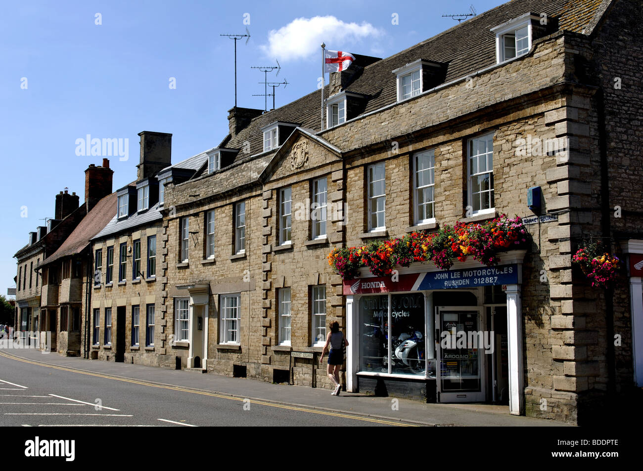 Market Square, Higham Ferrers, Northamptonshire, England, UK Stock
