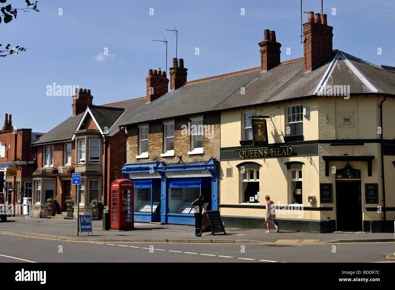 High Street, Higham Ferrers, Northamptonshire, England, UK Stock Photo