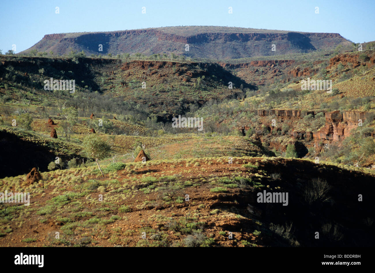 the Western Hamersley Ranges of Karijini National Park Western Australia Stock Photo