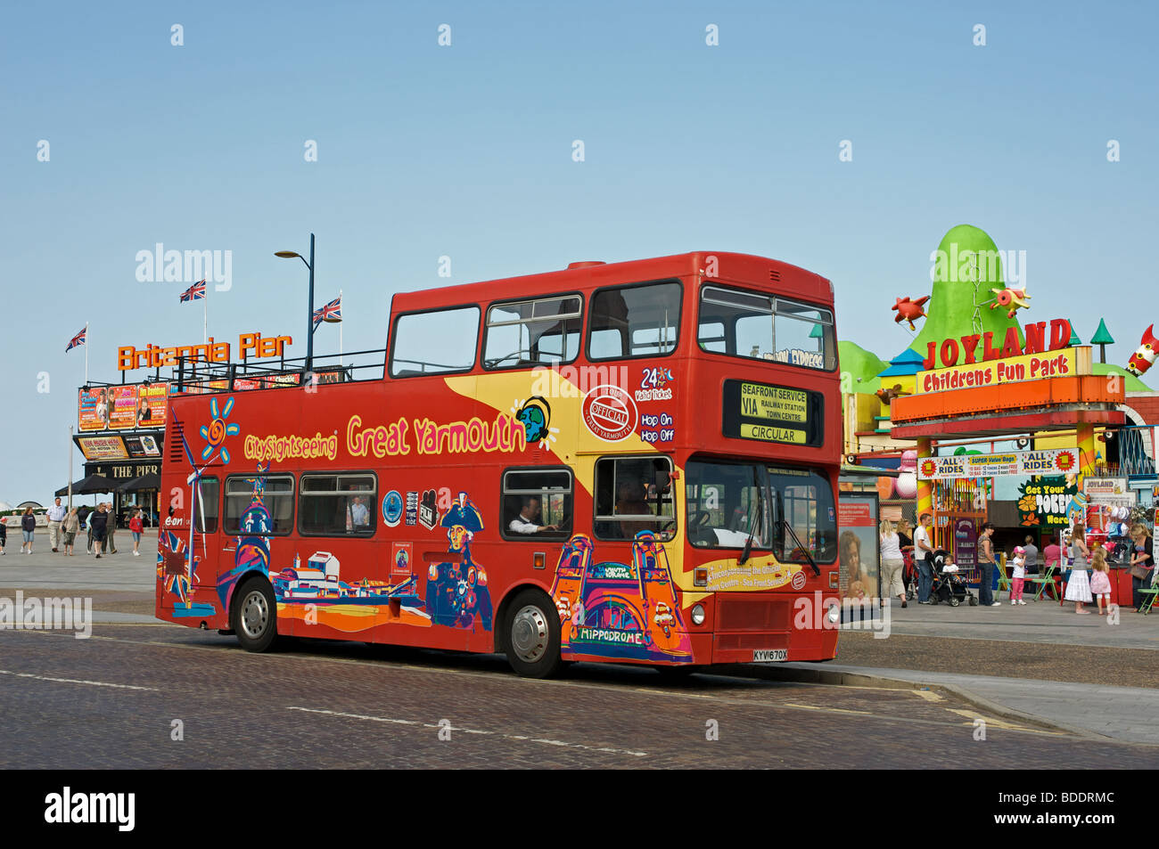 City sightseeing bus, Great Yarmouth, Norfolk, UK Stock Photo Alamy