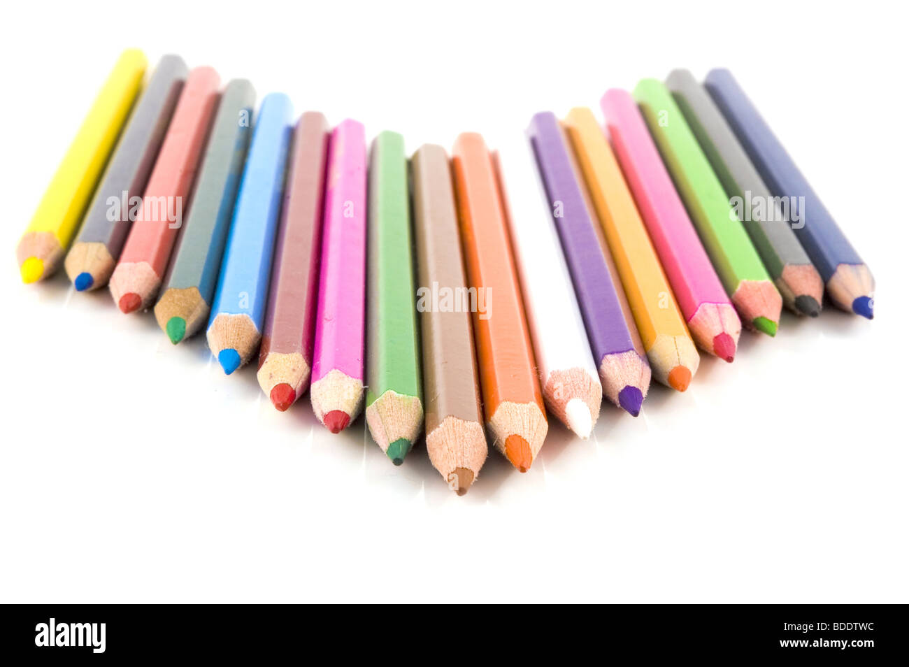 crayons isolated on white background Stock Photo - Alamy