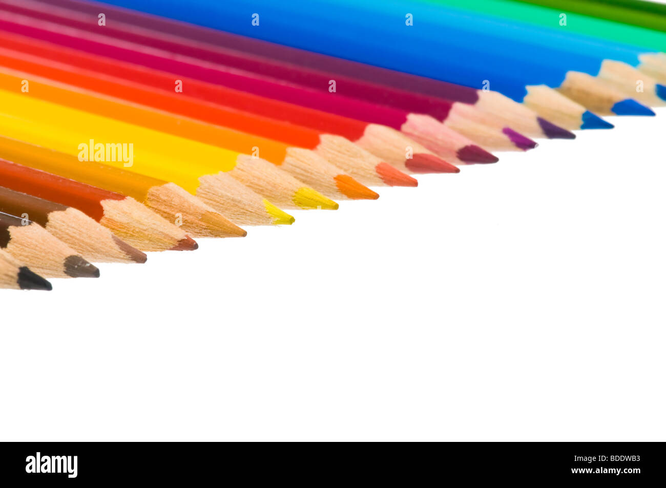 crayons isolated on white background Stock Photo - Alamy