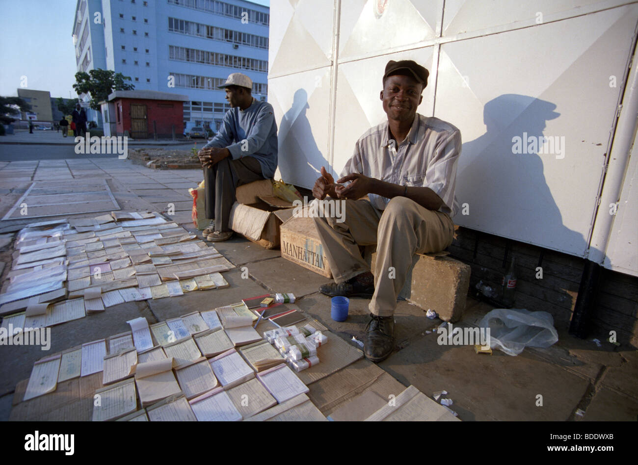 Street sellers, Lusaka, Zambia. Stock Photo