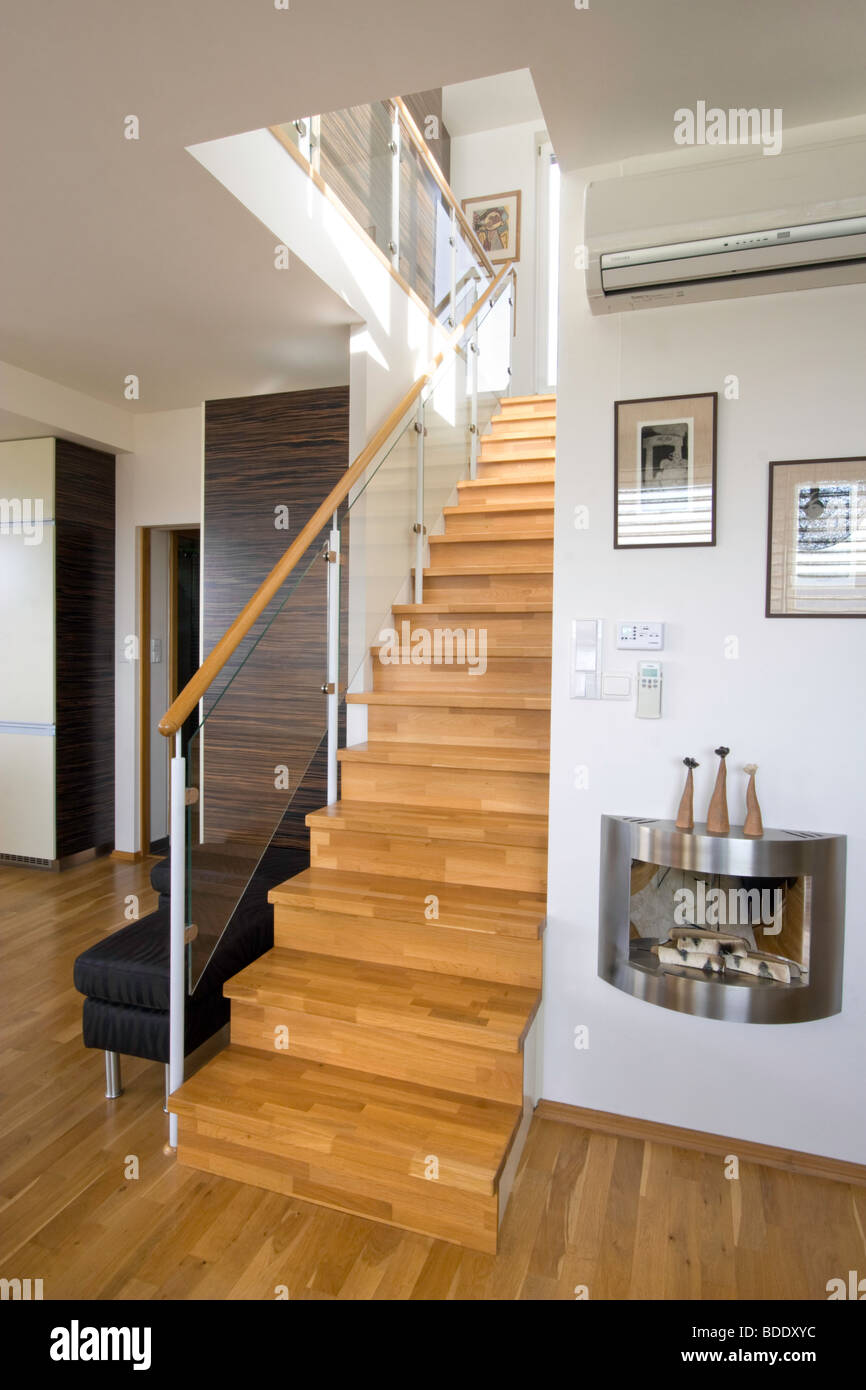 Stairs in modern house Stock Photo - Alamy