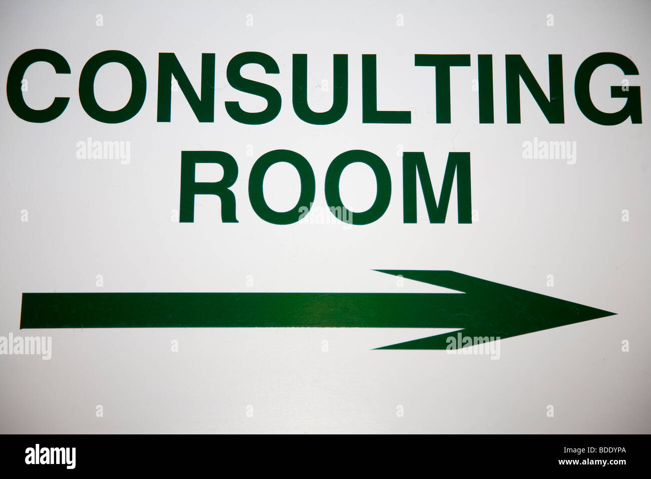 Consulting Room Sign in Veterinary Clinic Stock Photo