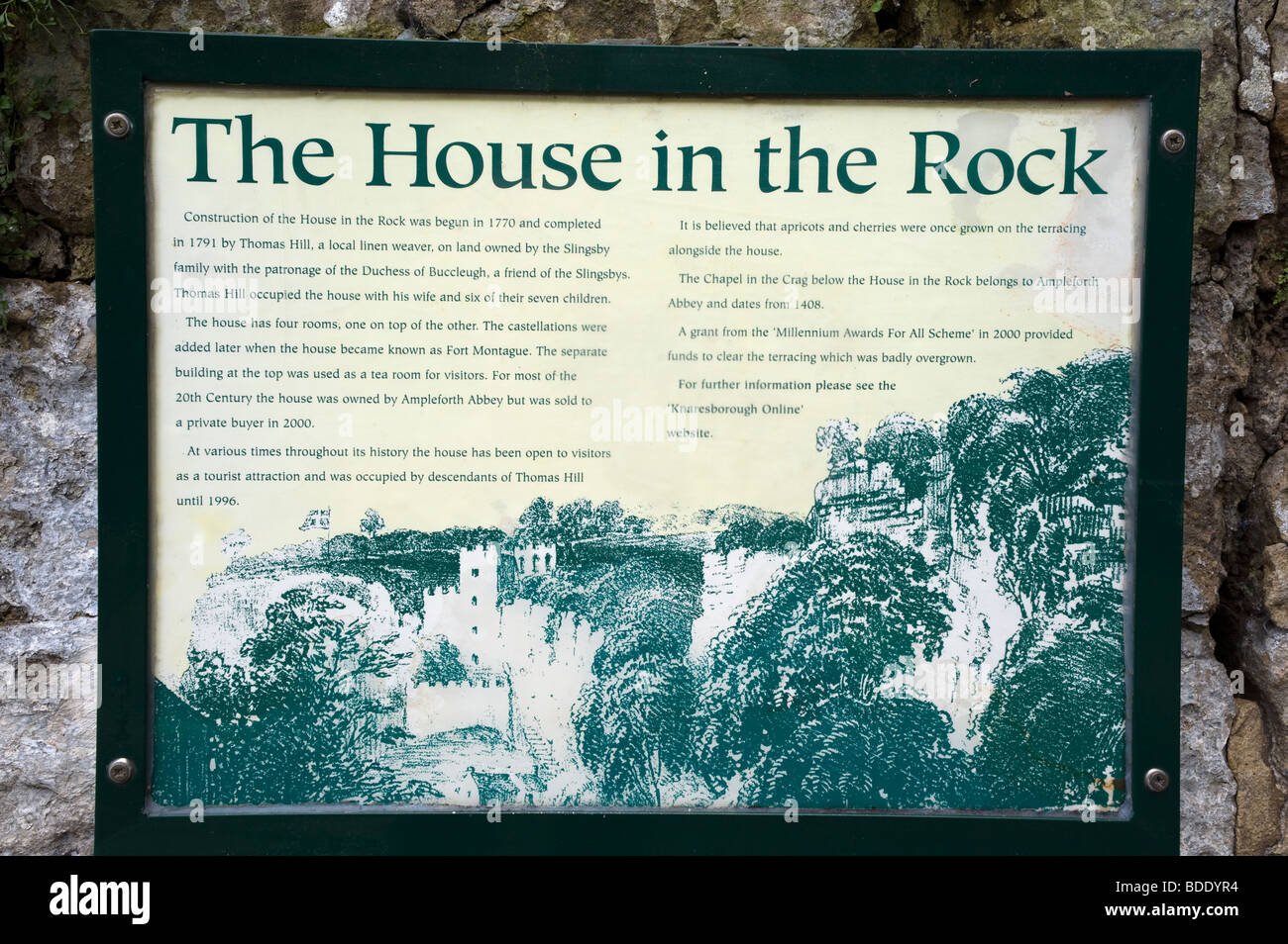 The house in the rock Knaresborough UK Stock Photo
