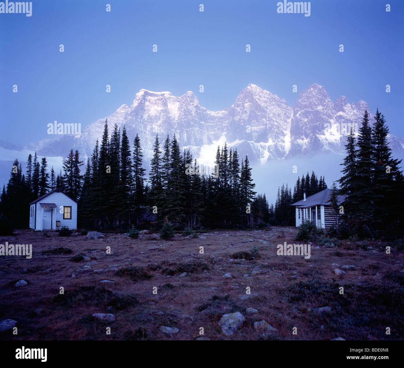 Cabins Amethyst Lake Jasper National Stock Photos Cabins