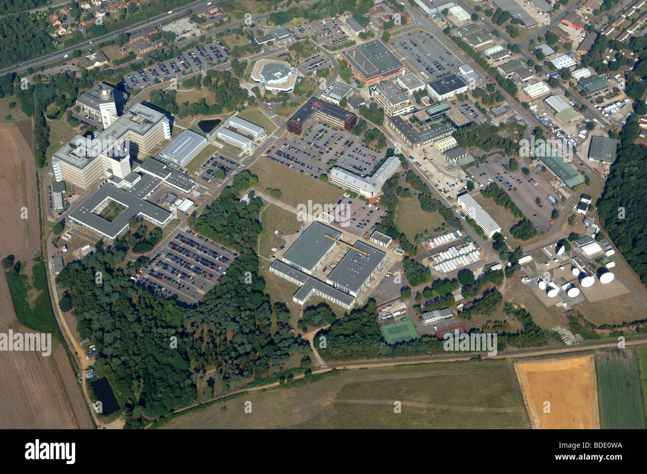 aerial view BT Martlesham Heath Adastral Park site Stock Photo Alamy