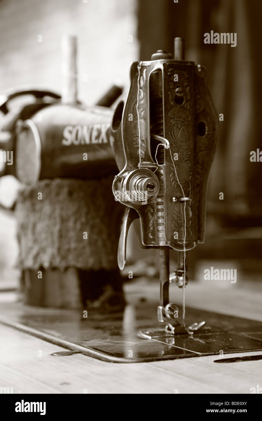 An old sewing machine used by a dressmaker in Nepal Stock Photo Alamy