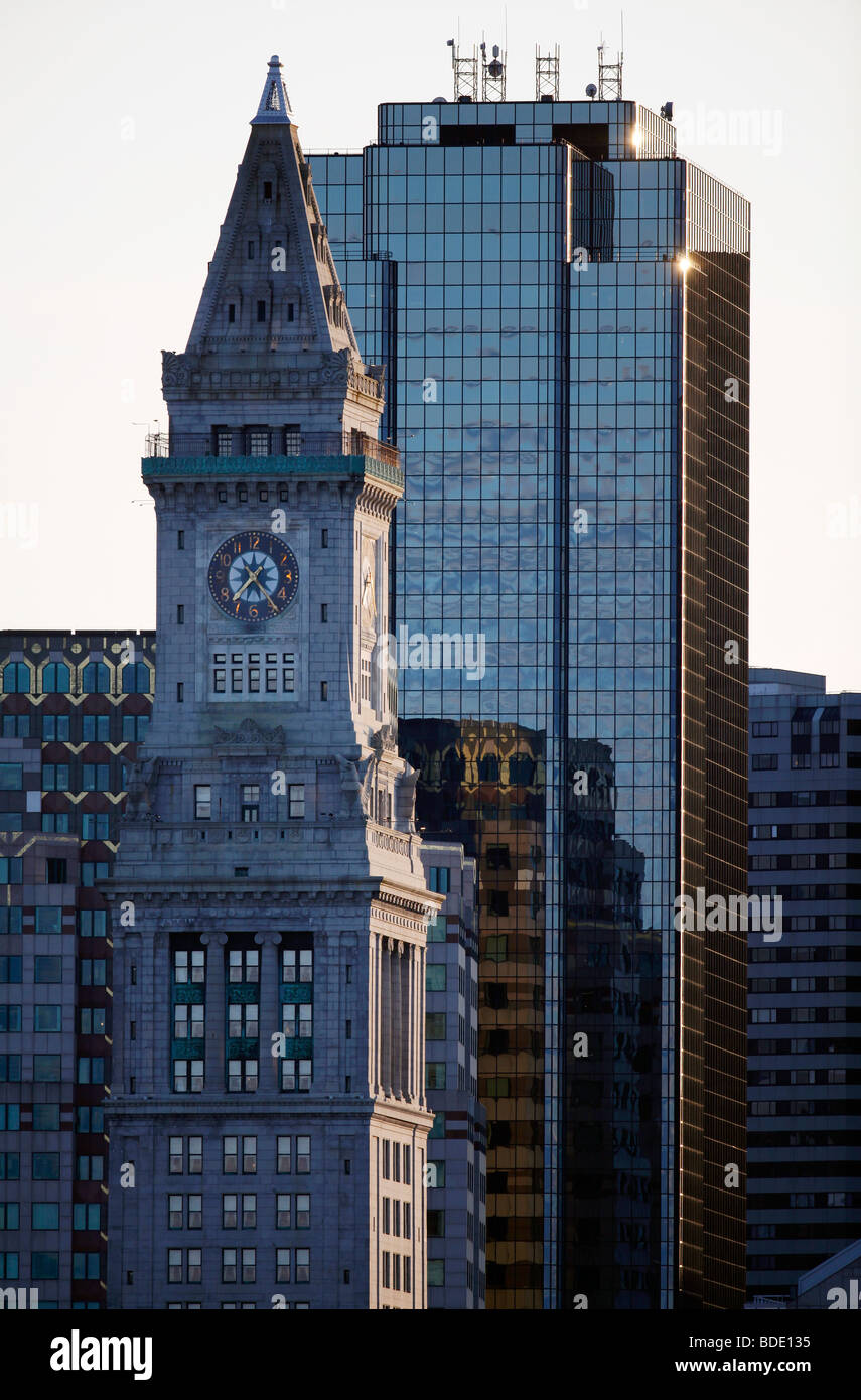 Custom House Tower, Boston skyline Stock Photo Alamy