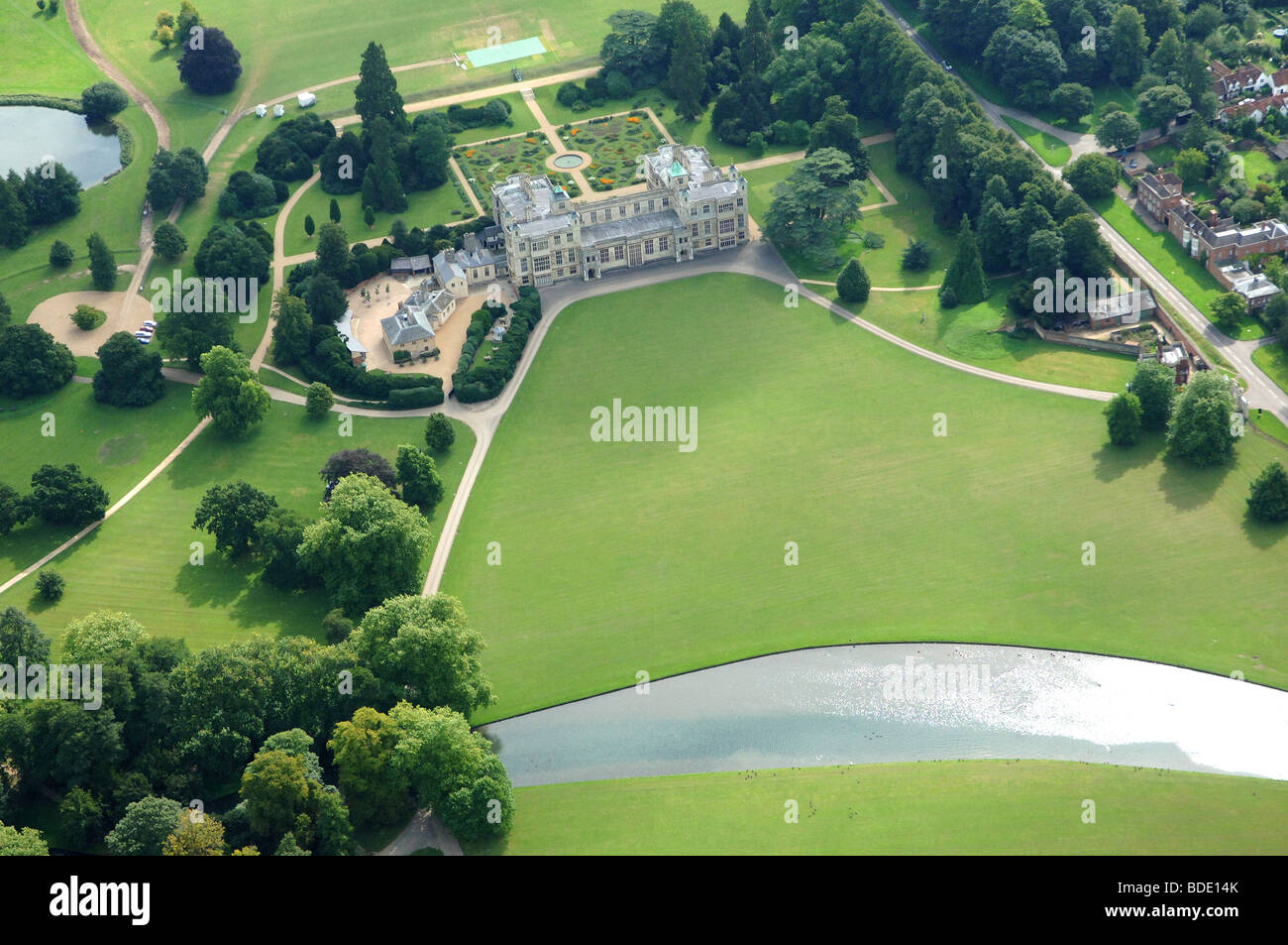 aerial view of Audley End House Stock Photo Alamy