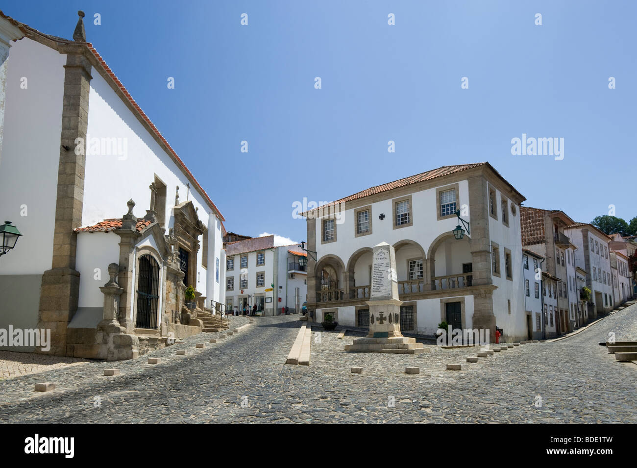 Portugal, Tras os Montes, Braganca, street scene Stock Photo