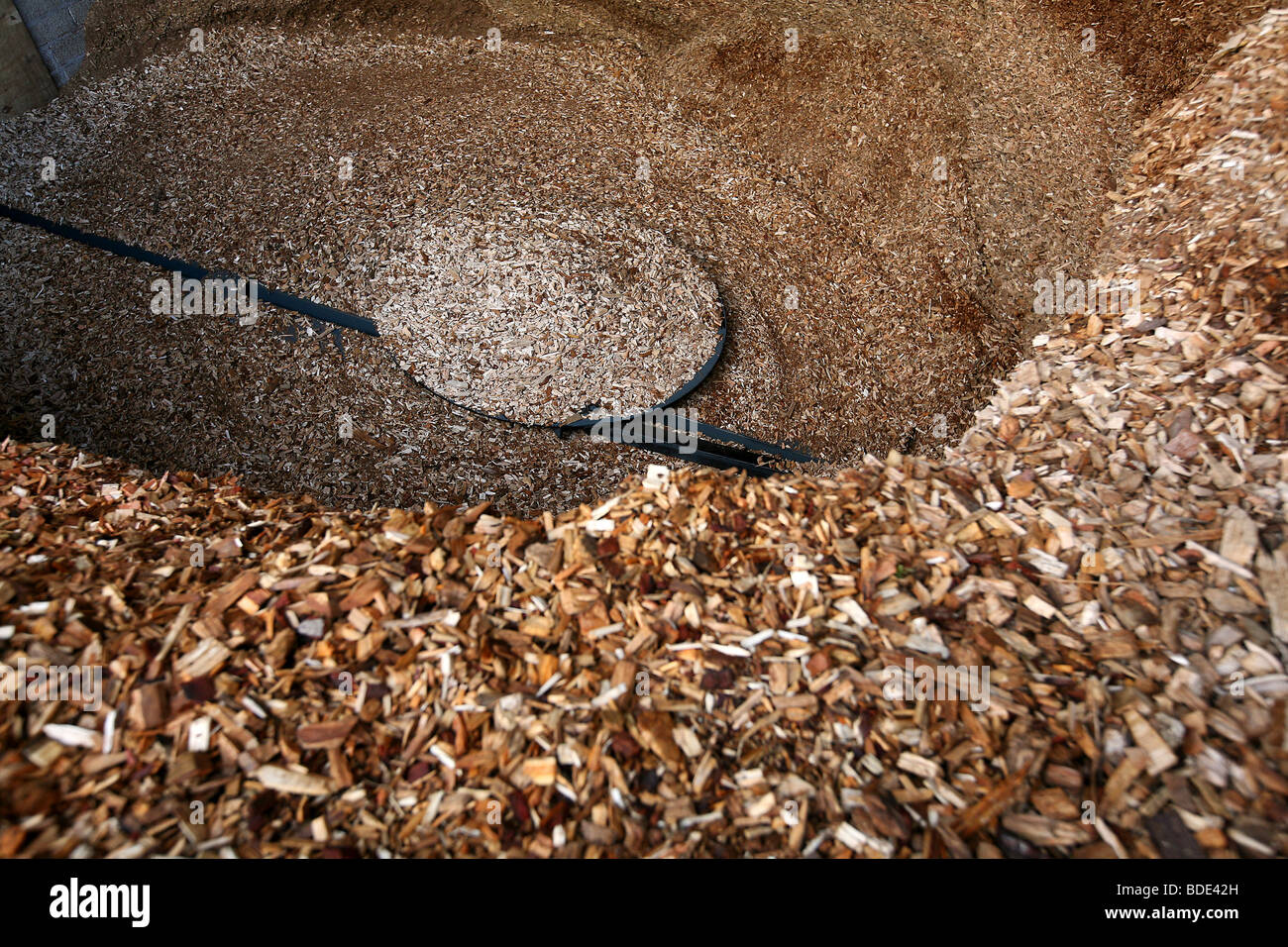 Pic by Mark Passmore. 19/08/2009. Generic pic of wood being prepared before being burned in a wood biomass boiler. Stock Photo