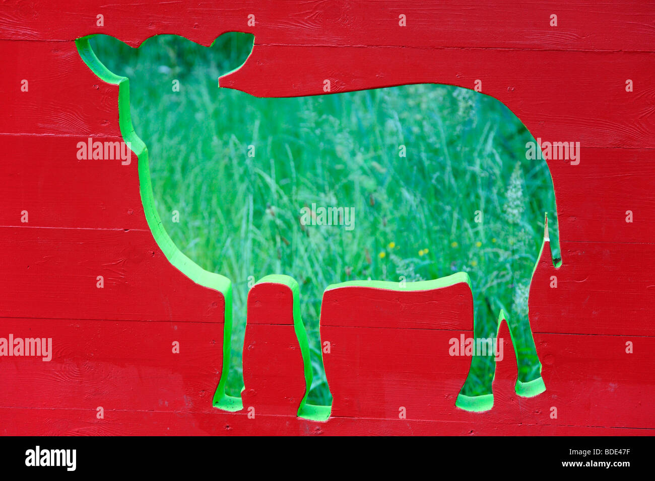 sheep icon at German Federal Horticultural Show 2009 in Schwerin, the State of Mecklenburg-Western Pomerania Stock Photo