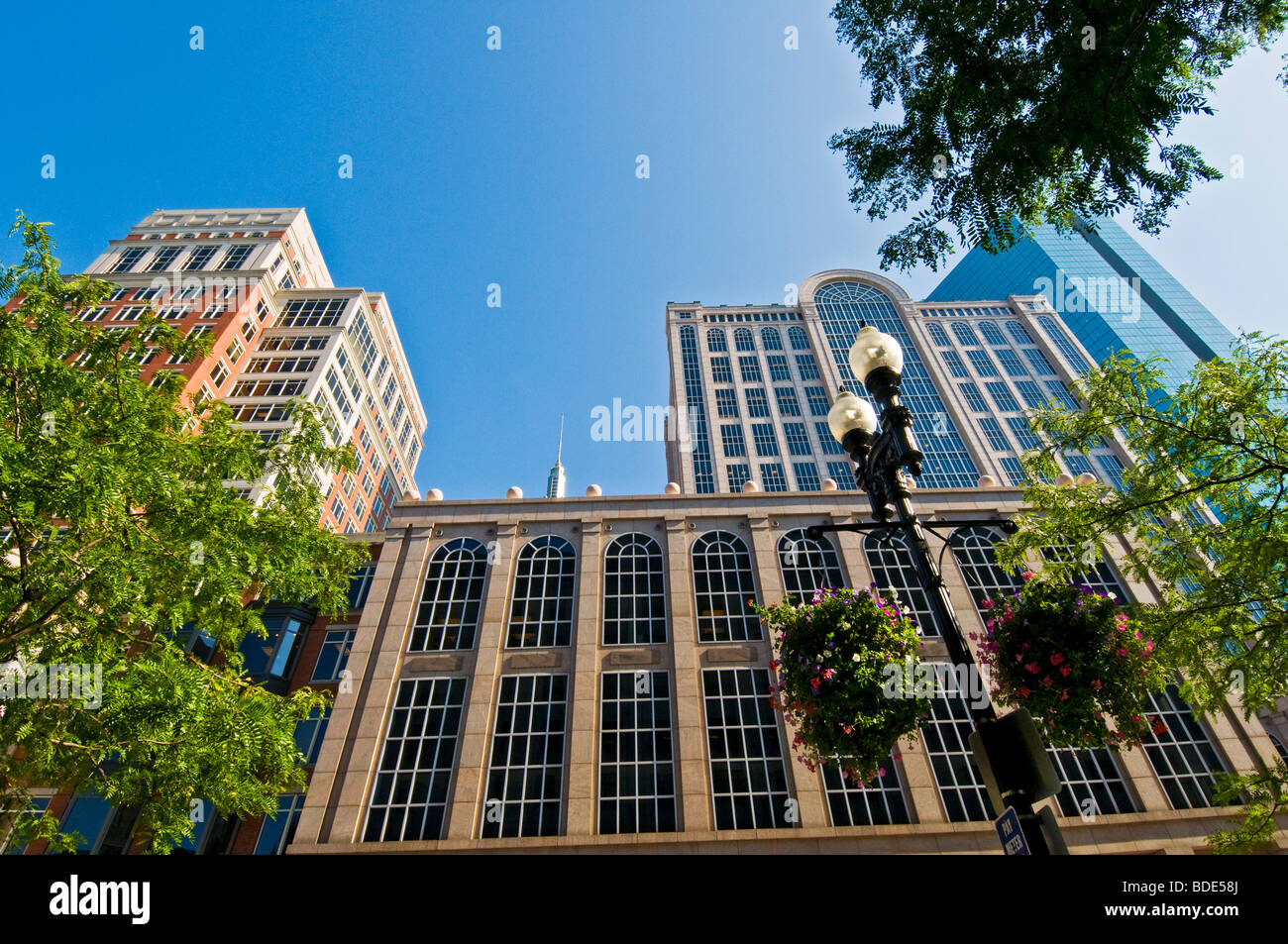 Boston Boylston street downtown Stock Photo Alamy