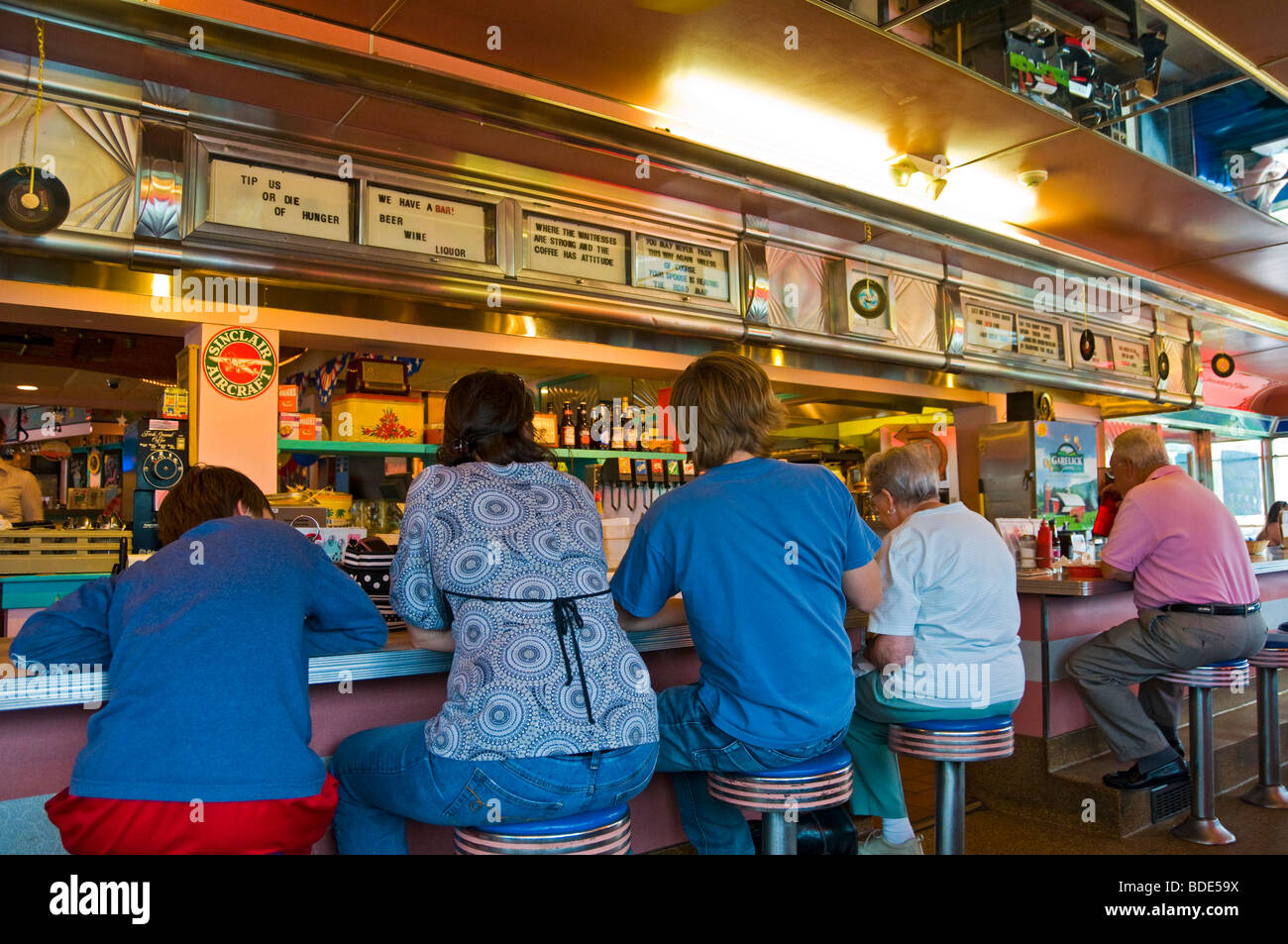 Typical American Diner Tilton New Hampshire United States Stock Photo