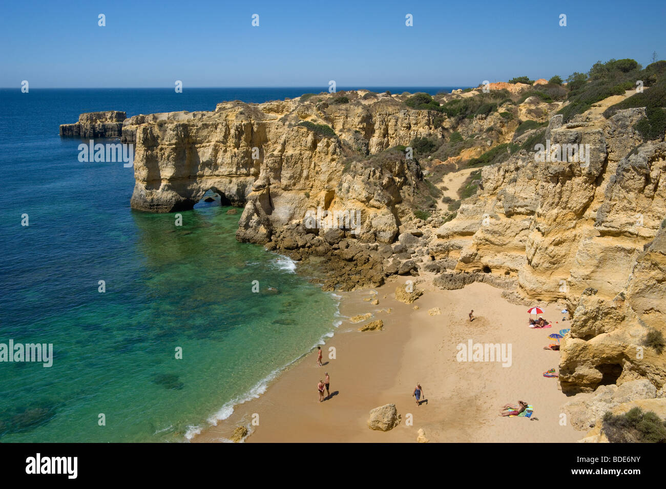 Portugal, the Algarve, small cove near Albufeira Stock Photo Alamy