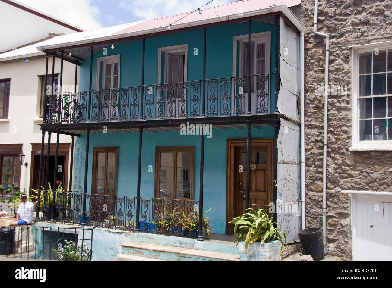 House in Main Street Jamestown St Helena Island South Atlantic Ocean Stock Photo Alamy