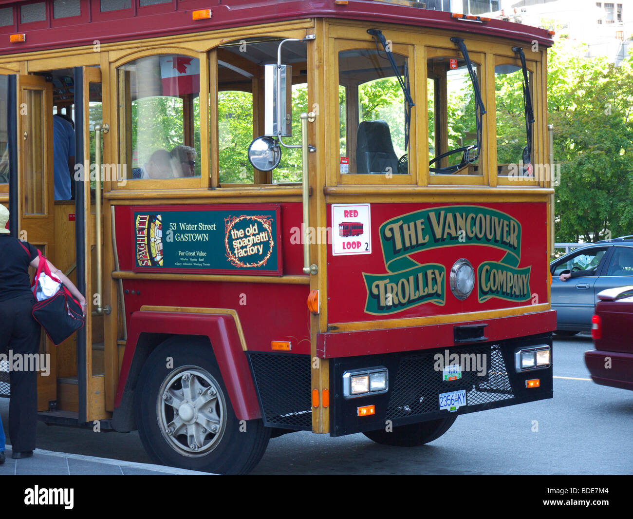 Reproduction Trolley bus in the City of Vancouver in British Columbia