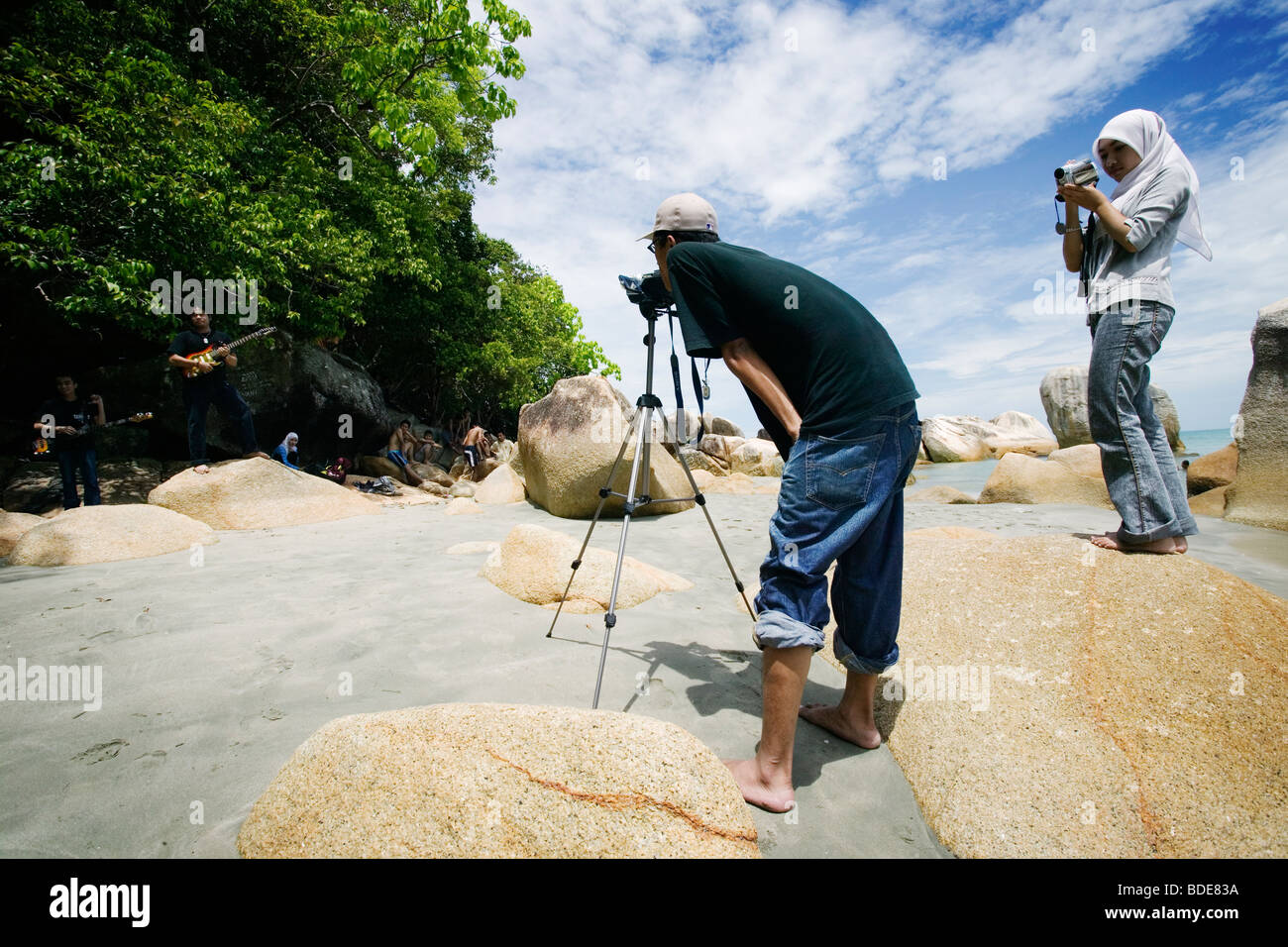 Shooting Rocks Muslim teenagers shooting a homemade rock video in Terengganu, Malaysia ...