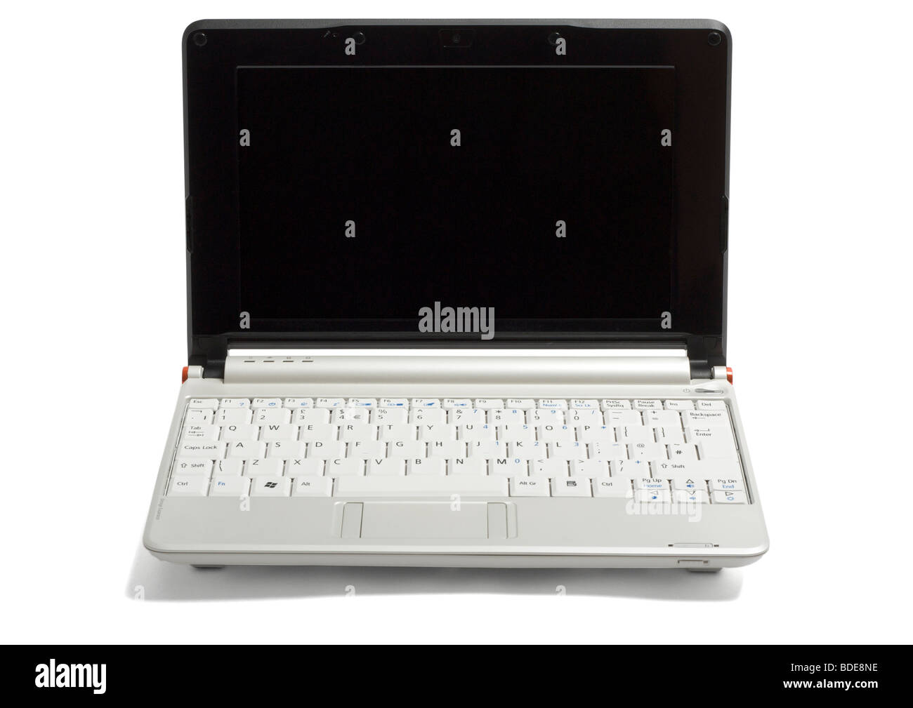 Laptop on white background Stock Photo - Alamy