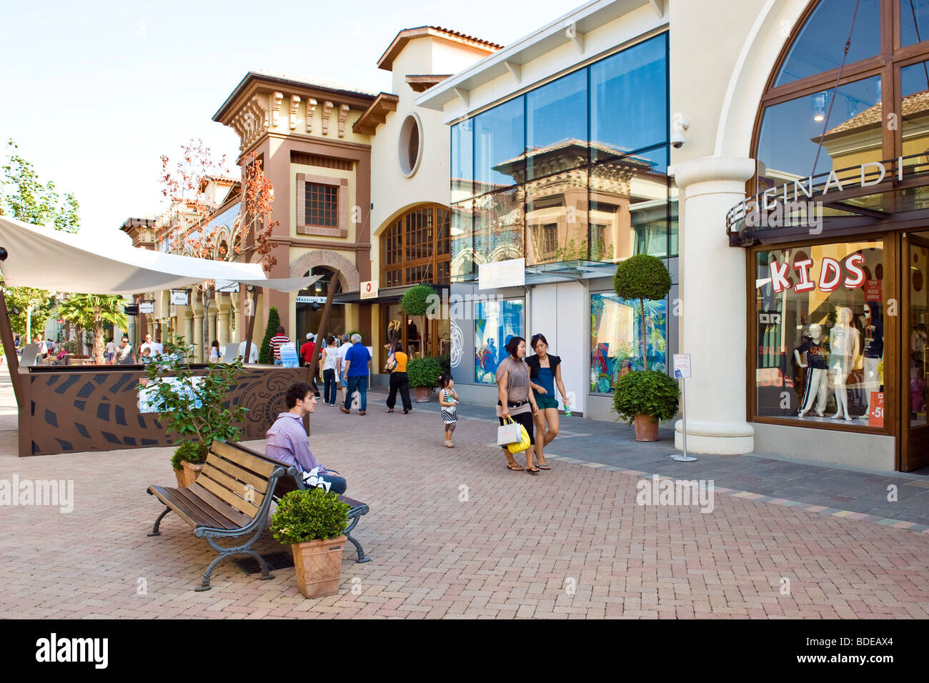 Shopping center Fidenza village, Fidenza, province of Parma, Italy Stock Photo