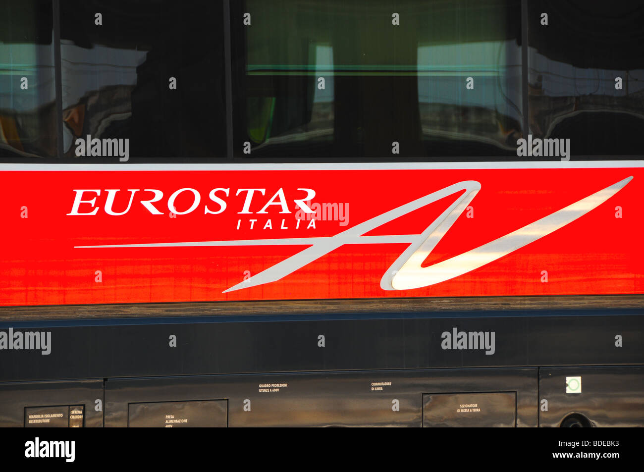 EUROSTAR ITALIA fast train, Bologna, Italy Stock Photo