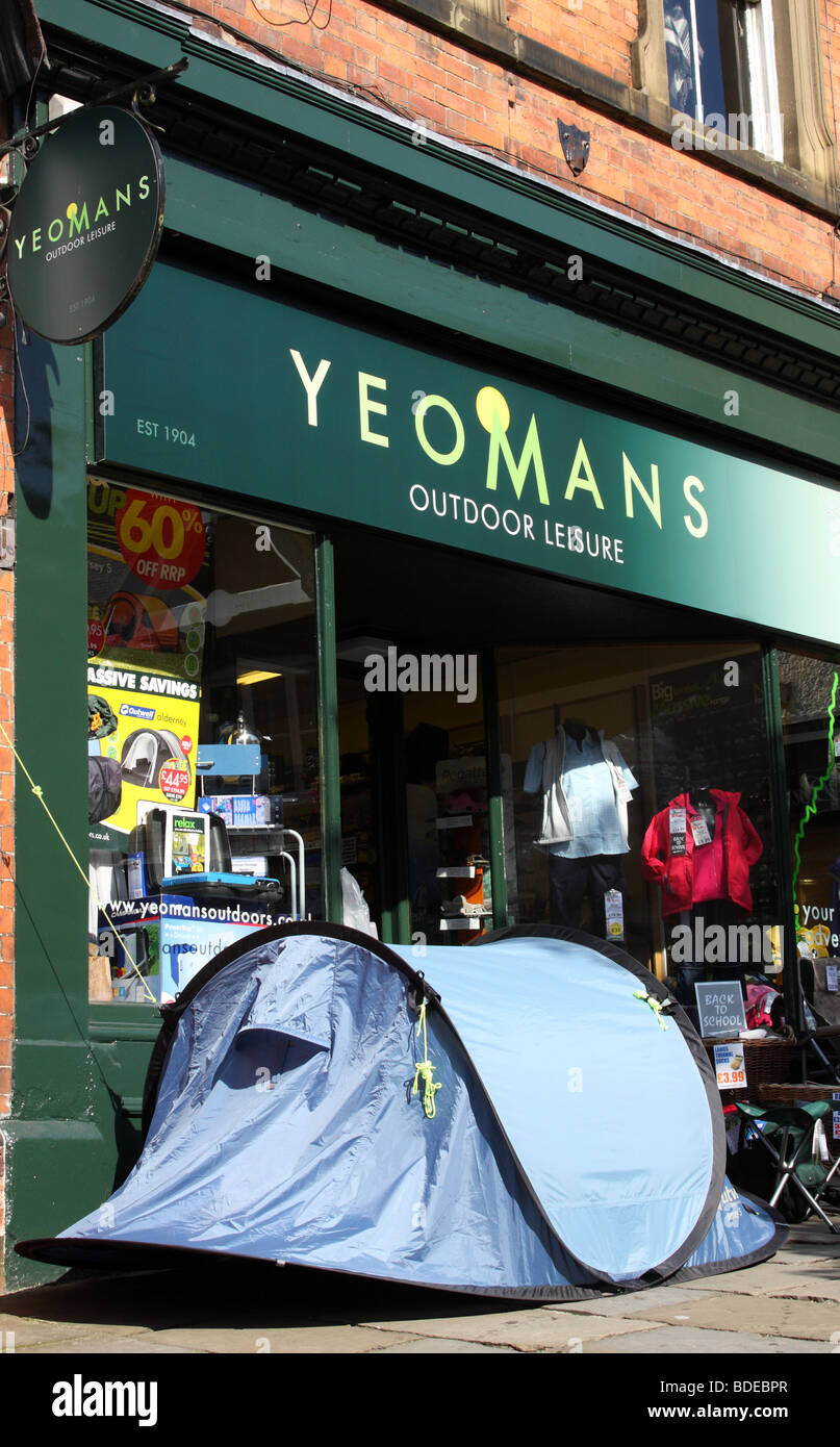 A Yeomans Outdoor Leisure retail outlet in a U.K. city. Stock Photo