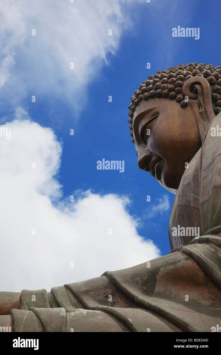 Giant Buddha, Po Lin Monastery, Hong Kong, China. Stock Photo