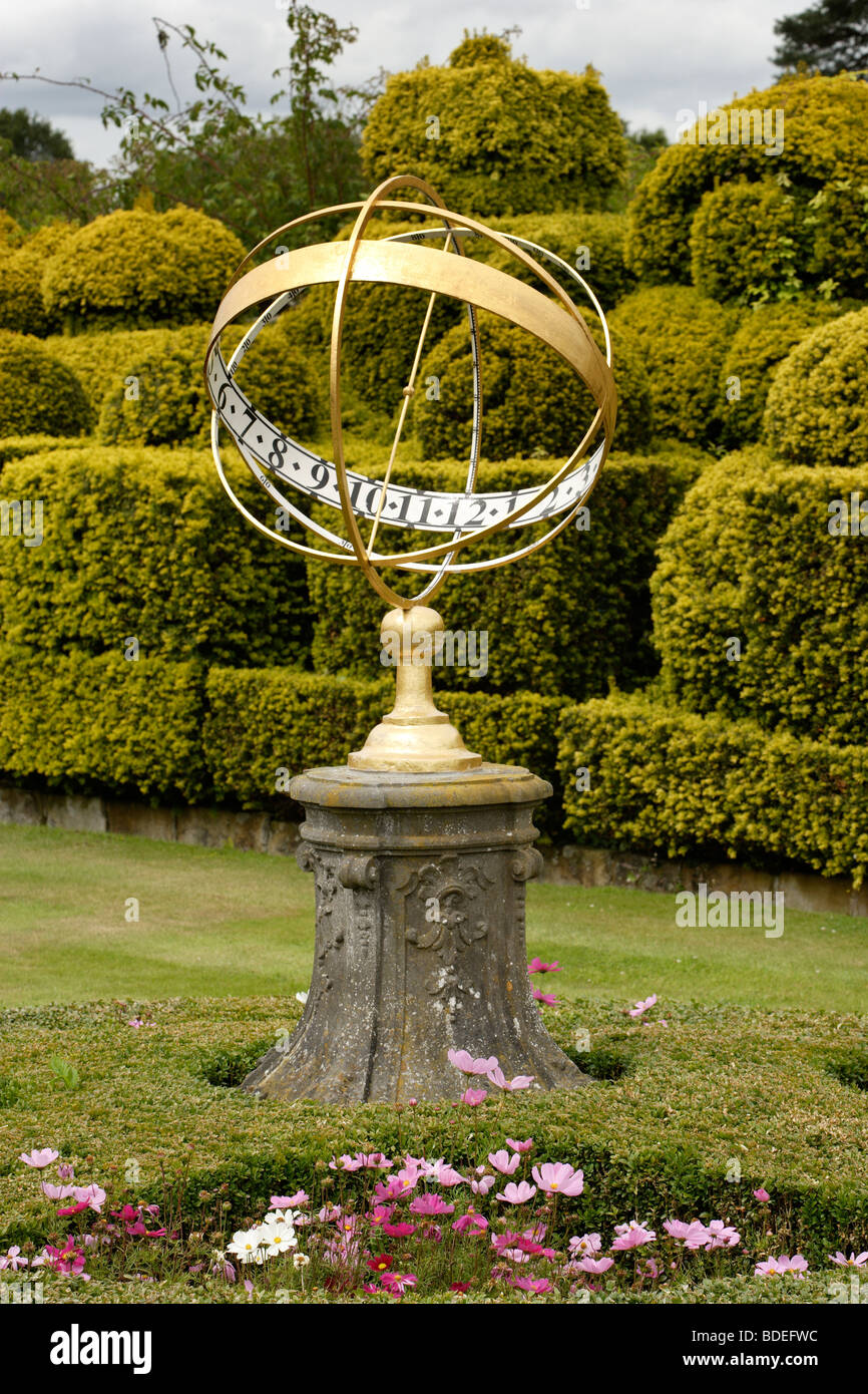 Sundial at Hever castle in Kent, England, UK Stock Photo