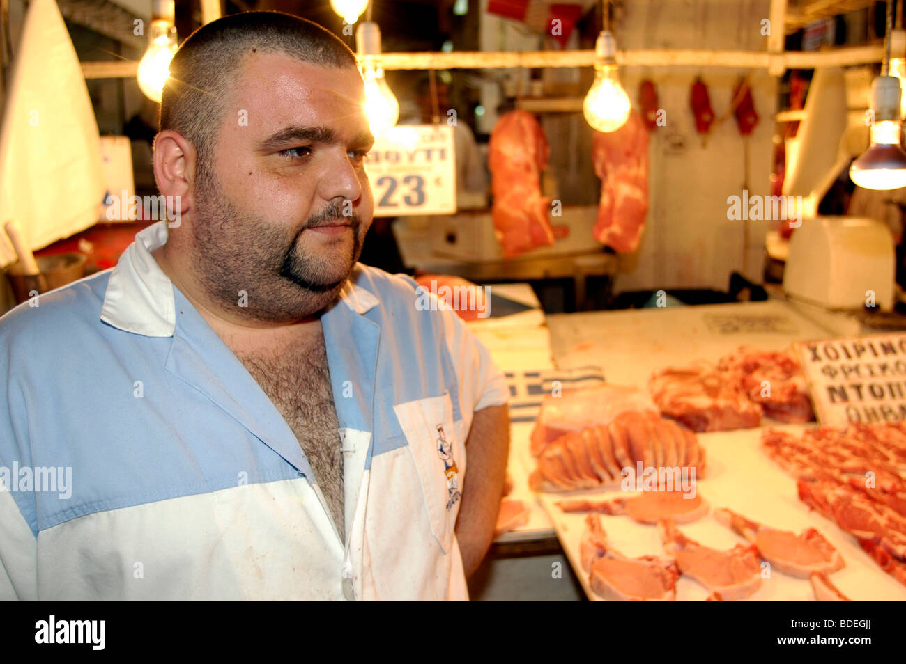Central Meat Market of Athens Stock Photo Alamy