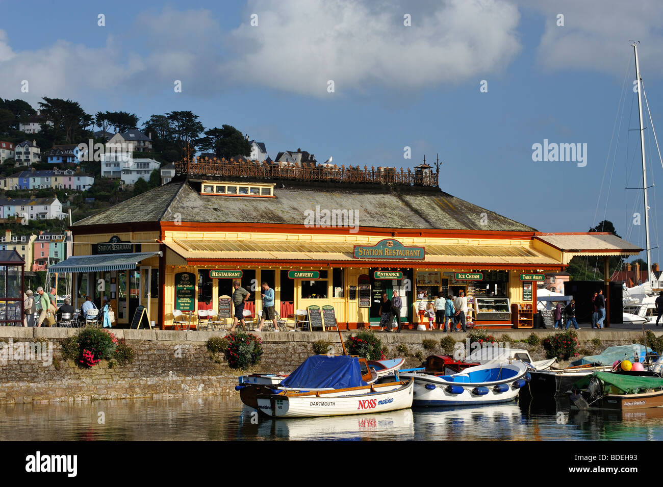 The Station restaurant in Dartmouth, Devon, England Stock Photo