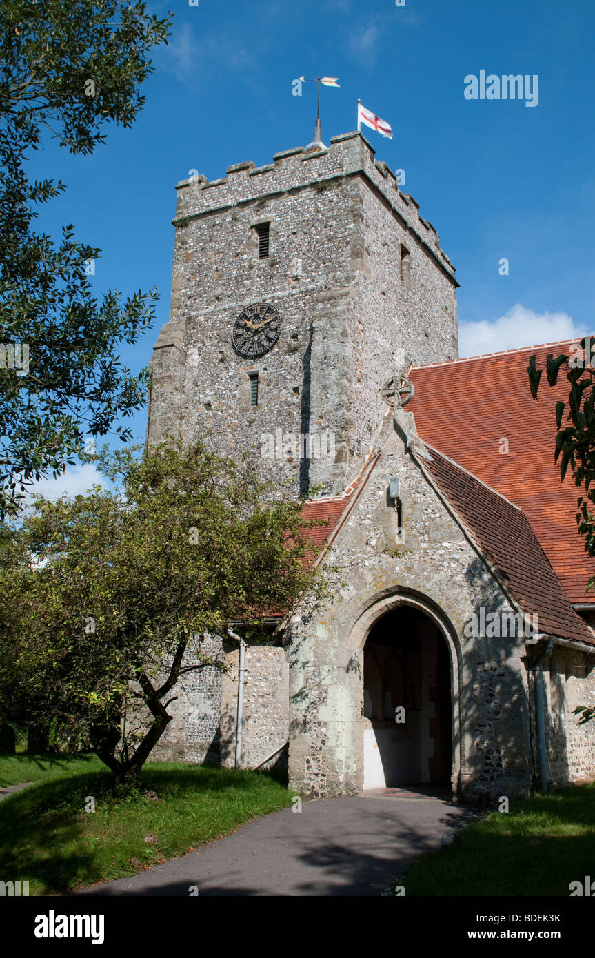 Church in Burpham village in West Sussex, UK Stock Photo