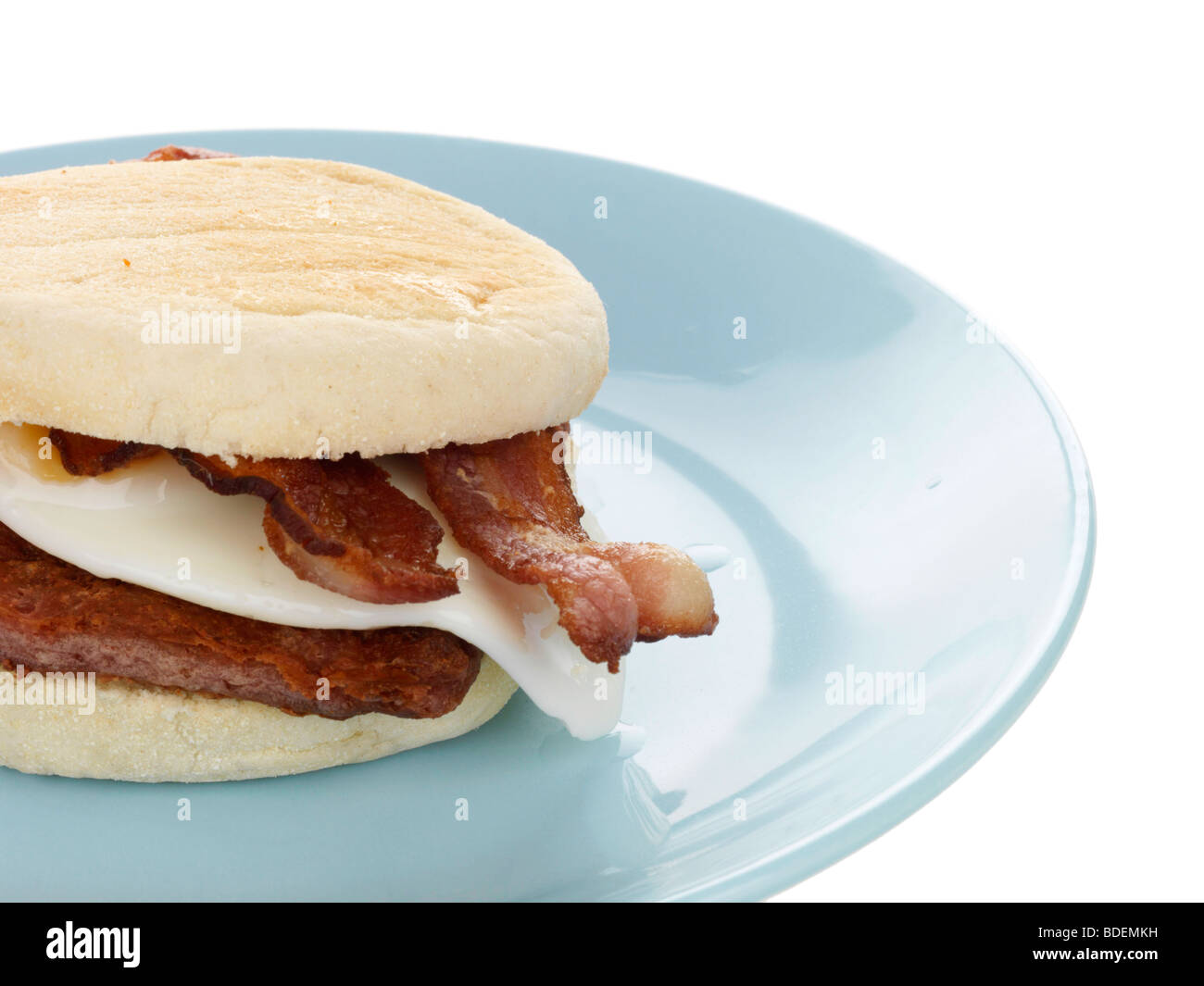 Bacon, Egg and Sausage Muffin Stock Photo Alamy