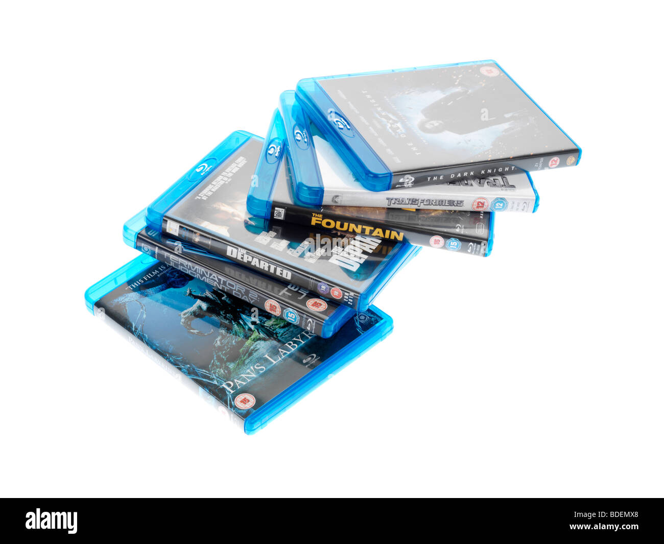 Blu Ray Discs Stock Photo