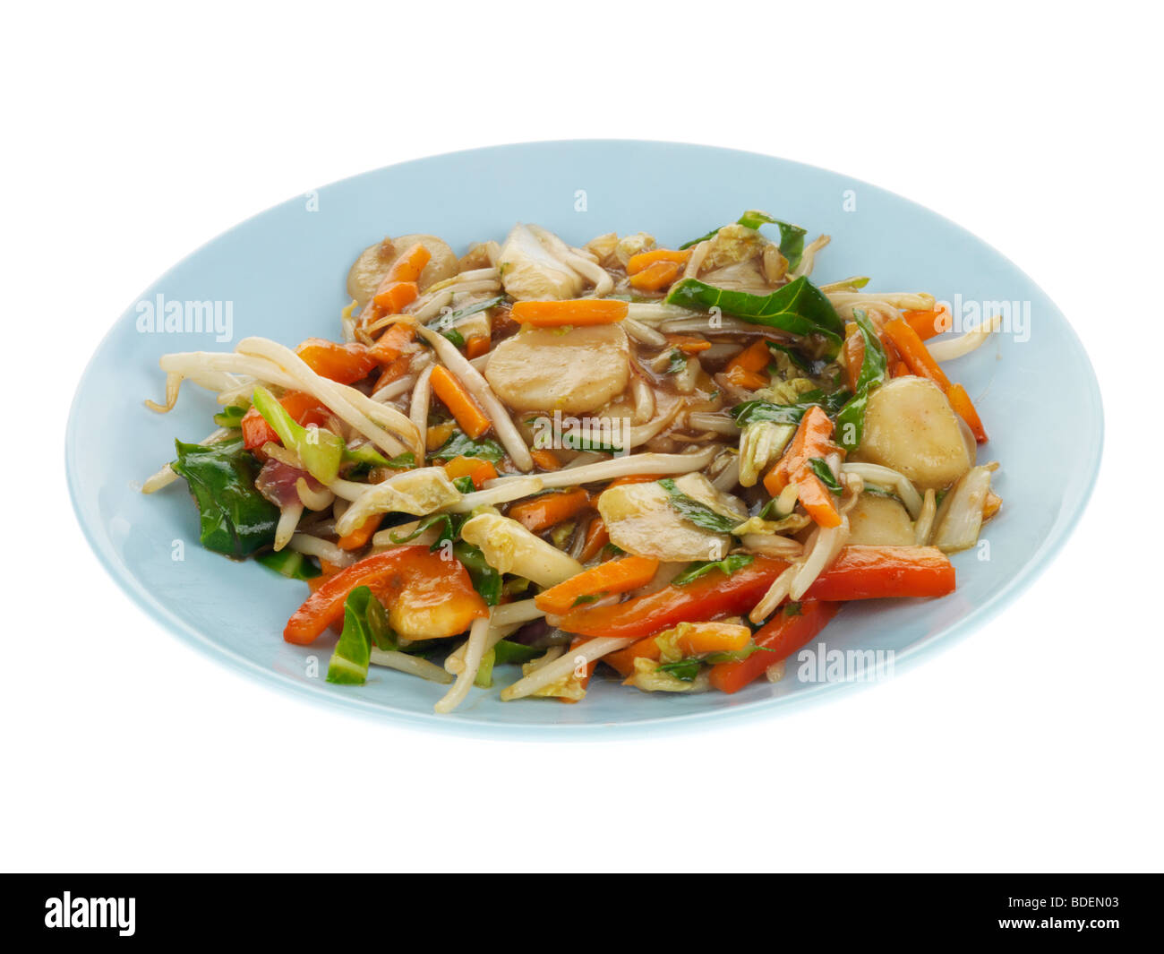 Stirfry Vegetables in Chow Mein Sauce Stock Photo
