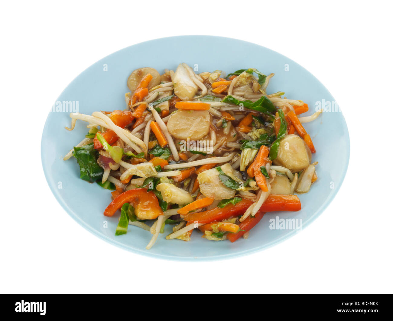 Stirfry Vegetables in Chow Mein Sauce Stock Photo