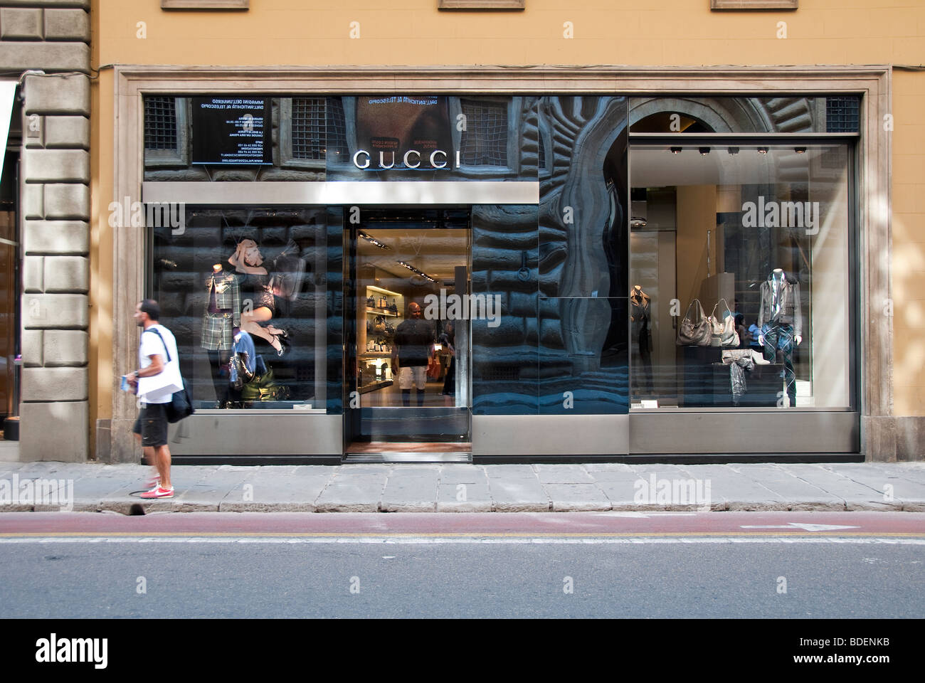 Gucci shop front in Via Tornabuoni, Florence Stock Photo - Alamy