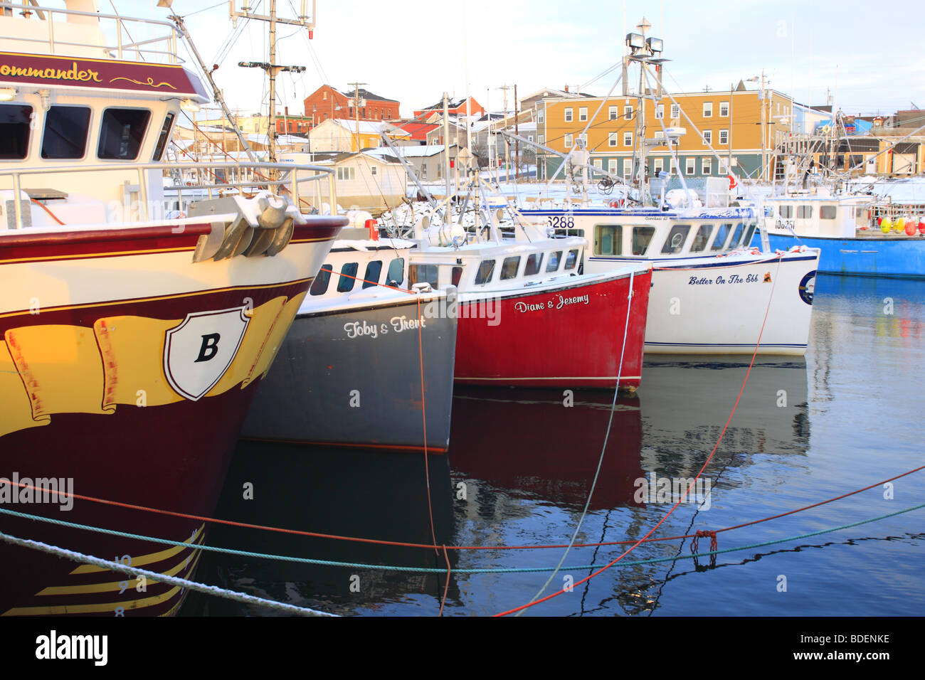 Ships and Fishing Boats tied up at Yarmouth, Nova Scotia, Canada in the