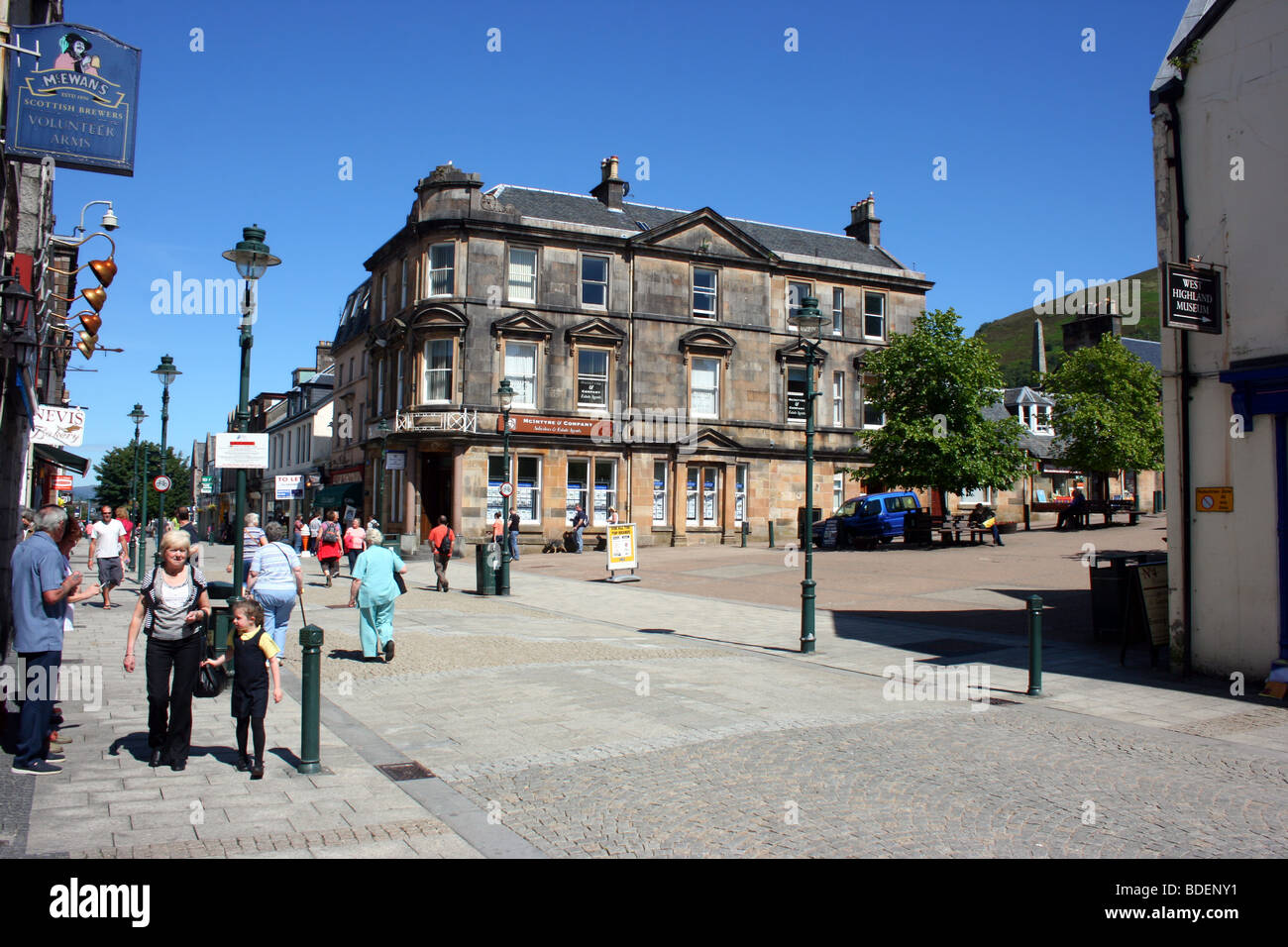 High Street and Cameron Square in Fort William, Scottish Highlands