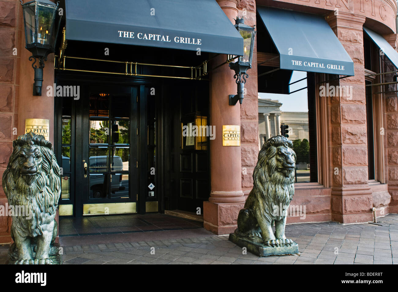 The Capital Grille, a popular restaurant in Washington DC Stock Photo