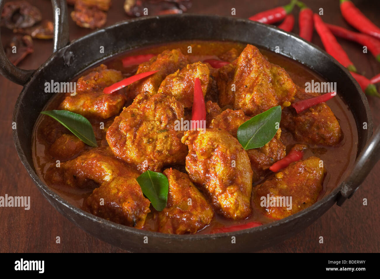 Chilli chicken curry India South Asia Food Stock Photo