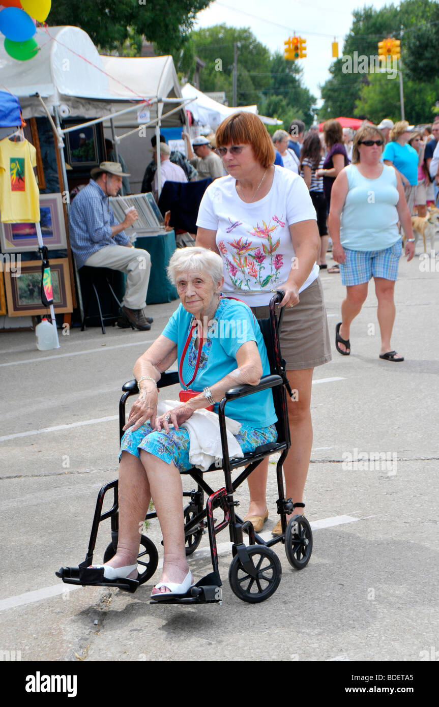 Old woman in wheelchair hi-res stock photography and images - Alamy
