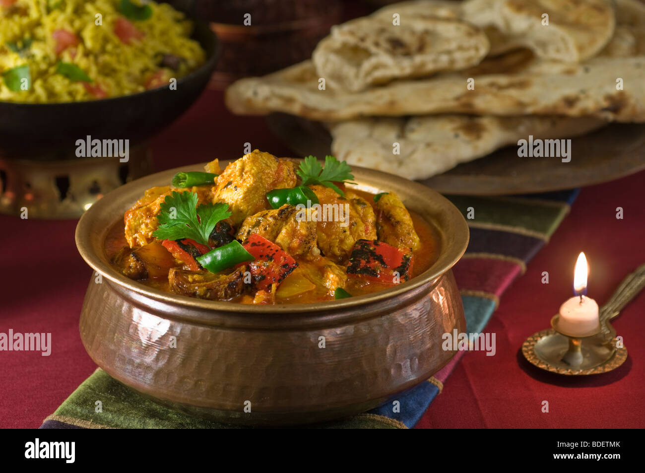 Chicken Jalfrezi India South Asia Food Stock Photo